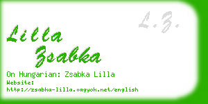 lilla zsabka business card